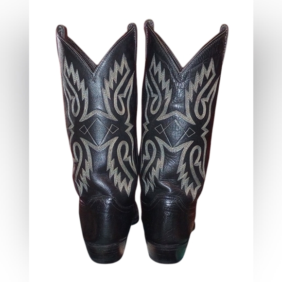 Vintage Justin Mens Leather Cowboy Boots Style 9036 Size 9D Made in U.S.A. - Picture 3 of 9